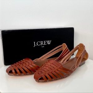 New In Box J. Crew Factory Huarache Sandals Tan 7